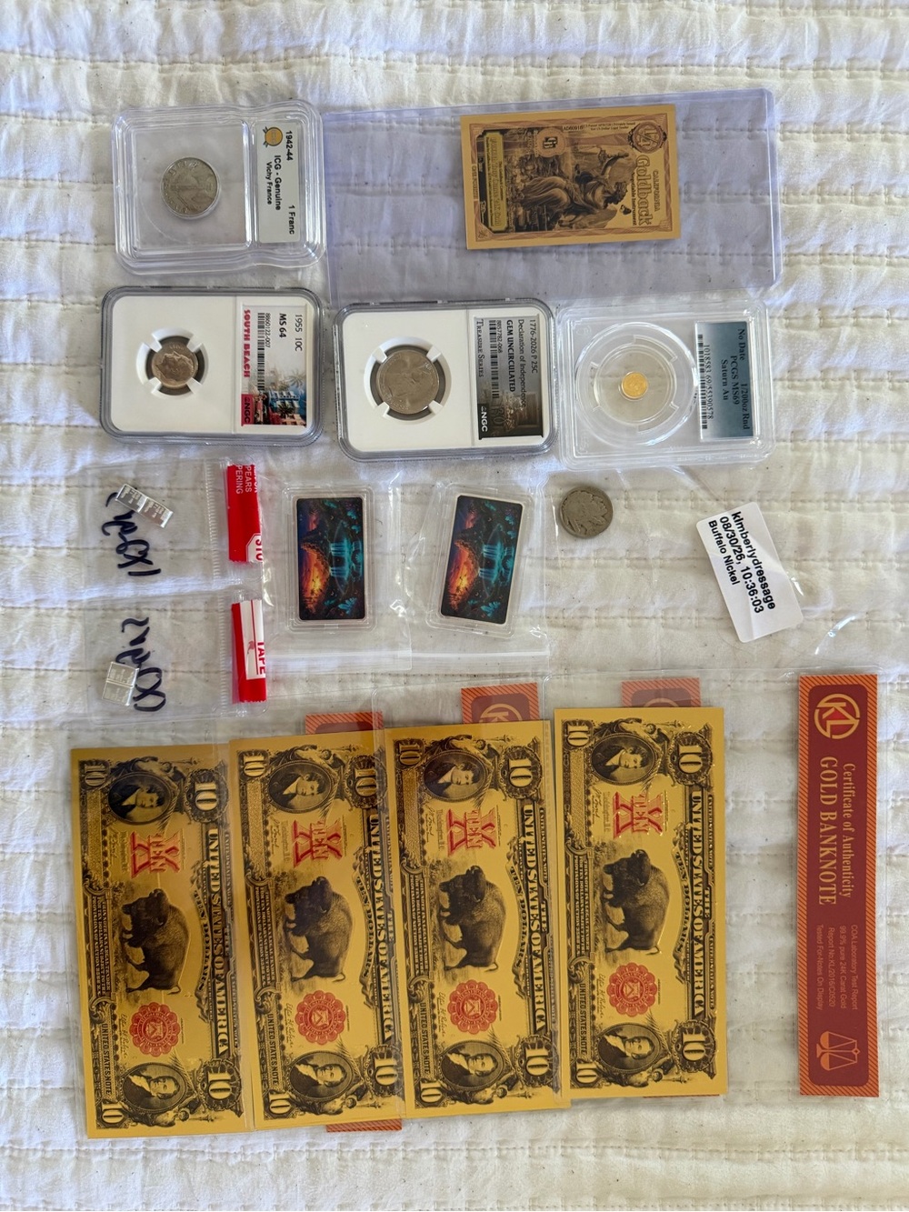 Collectible Coin & Gold Banknote Assortment